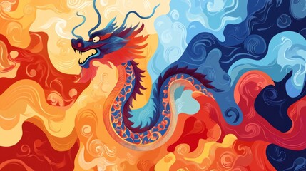 Fototapeta premium Chinese new year abstract background. Vector illustration