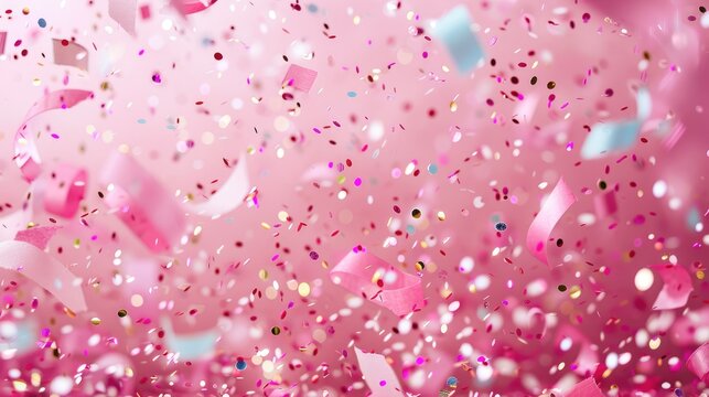 birthday Invitation shower pink party confetti accessories background bachelorette baby Girls events background celebration pastel card design festive holiday