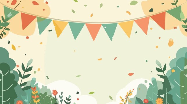 Colorful Celebration Bunting Flags Vector Background for Festive Events