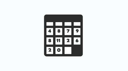 Modern Calendar Date Flat Icon for Websites and Apps Usage