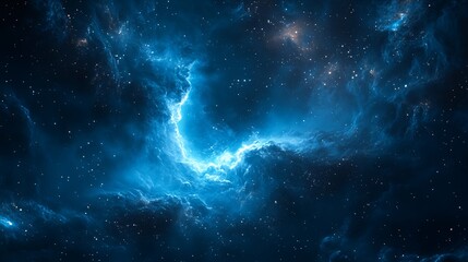 Fototapeta premium A blue sky with stars and a cloud