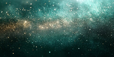 Grainy texture green gradient background glowing light dark backdrop noise grain effect banner header design copy space, Generative AI