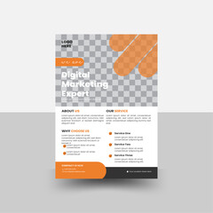 Modern Business Flyer Design Template or Vector Brochure Template Design for Company