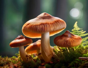 Mushroom Wallpaper ,Fantasy Wallpaper, Mushroom Light, Fantasy Mushroom, Jungle, Forest Mushroom, Jungle Background, fantasy. Mushroom in the forest. Mushroom in the jungle.