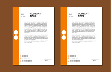 Fototapeta premium Letterhead Layout with Yellow Accents