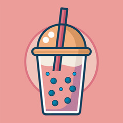 Bubble Tea vector illustration and artwork