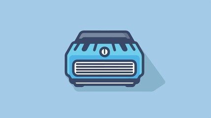 Professional Car Radiator Cap Lid Outline Icon Vector
