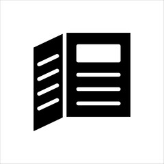 Brochure line icon. For web design. Catalogue, flyer paper, booklet, magazine, letterhead, open book and other polygraph vector illustration.