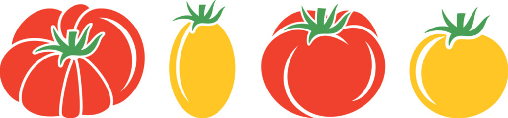 Tomato logo. Isolated tomato on white background