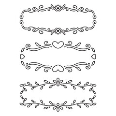 illustration art set bundle frame engraving ornament vector design