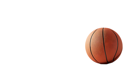 A basketball resting on a plain background, symbolizing sports and recreation.