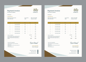 Modern business invoice template design bundle. Bill form business invoice vector. Corporate invoice template set, receipt tax or bill vector