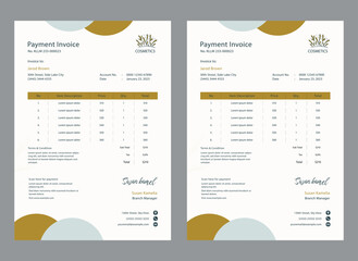 Modern business invoice template design bundle. Bill form business invoice vector. Corporate invoice template set, receipt tax or bill vector