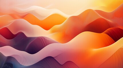 Fototapeta premium Vibrant mesh of orange and red flowing waves