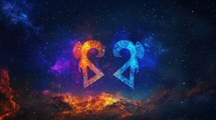 Cosmic Symbols: A Celestial Dance of Fire and Ice