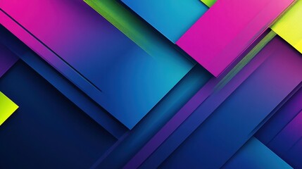 Fototapeta premium Abstract Colorful Geometric Shapes Background Design Digital Art
