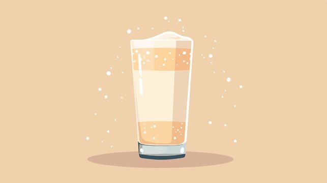 Cheerful Cartoon Glass of Milk Vector Illustration for Designs