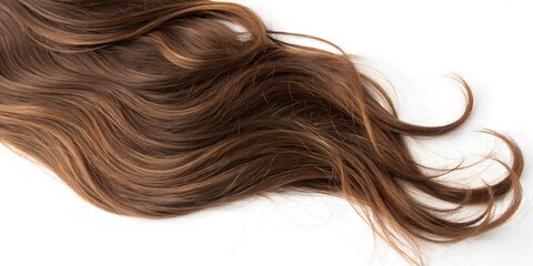 Naklejka premium Beautifully styled wavy shiny curls. Hair coloring.