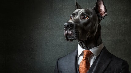 A Dapper Dog in a Suit: Portrait of a Great Dane