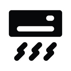 Air conditioning, cooling breeze blows cold.