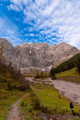 Mountain stream at Großer Ahornboden in the Karwendel Mountains, Austria – scenic alpine nature landscape