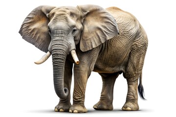 Obraz premium Elephant isolated in white background. Elephant Stock Photo.