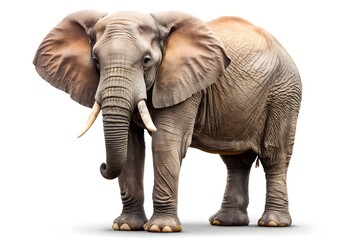 Fototapeta premium Elephant isolated in white background. Elephant Stock Photo.