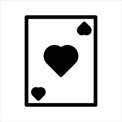 Playing card icon. Flat silhouette version.