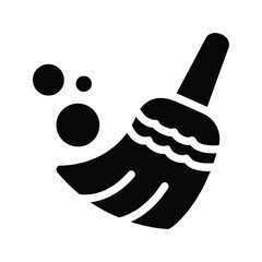 broom icon vector design template on background