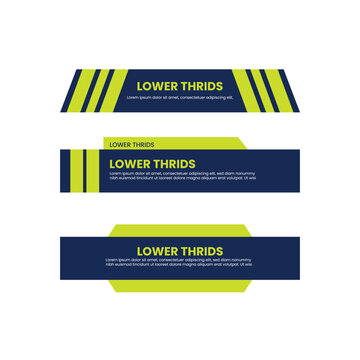 Lower Thrid Collection Vector Simple For Media Social