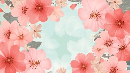 Blurred Pastel-Colored Floral Background with Room for Quotes