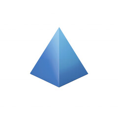 Blue Geometric Pyramid Shape Design