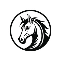vector logo horse head