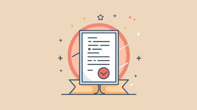 Elegant Certificate Icon for Professional Use