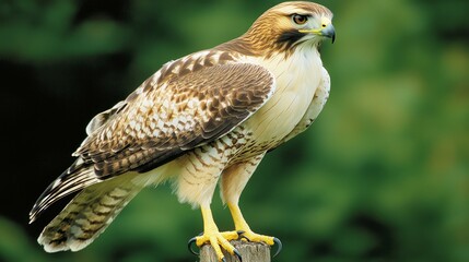 Fototapeta premium Majestic Red-Tailed Hawk Scanning Fields with Precision and Focus