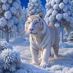 White Show Tiger in Wither