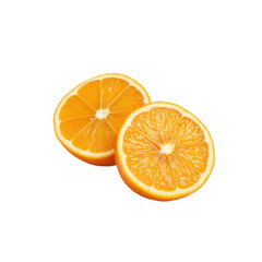 Freshly Cut Orange Halves on White Surface