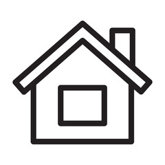 House icon with a simple design, symbolizing home, living, and real estate.