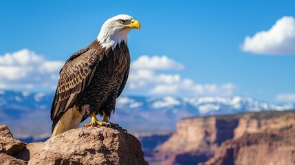 Majestic Eagle Ready to Soar: Symbol of Freedom and Strength in Ultra-Detailed Photograph