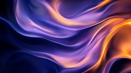 Fototapeta premium Abstract swirling purple, blue, and orange fluid background.