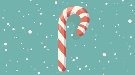 Obraz premium Elegant Christmas Candy Cane Vector Illustration