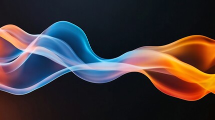 Obraz premium Smooth Flowing Abstract Forms with Vibrant Light Reflections and Dimensional Depth