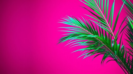 Palm Leaves on a Pink Background – Abstract Tropical Design for Stylish Backdrops, botanical backdrop, minimalist design, tropical background, palm leaf pattern, stylish background