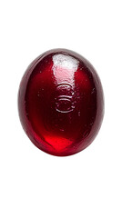 Red Glass Sphere on White Background