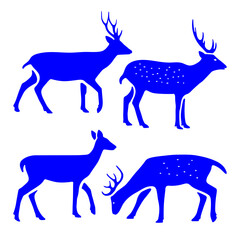 Deer silhouette illustration Deer silhouette collection