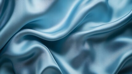 Obraz premium Luxurious Sapphire Blue Satin Fabric with Smooth Texture Background
