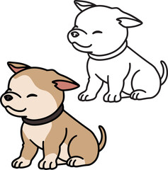 Pitbull dog vector