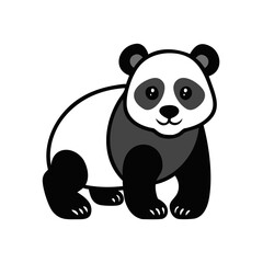 Naklejka premium panda bear cartoon