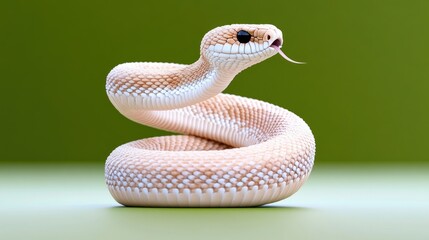 Fototapeta premium A close-up of a coiled snake with a smooth, textured body.