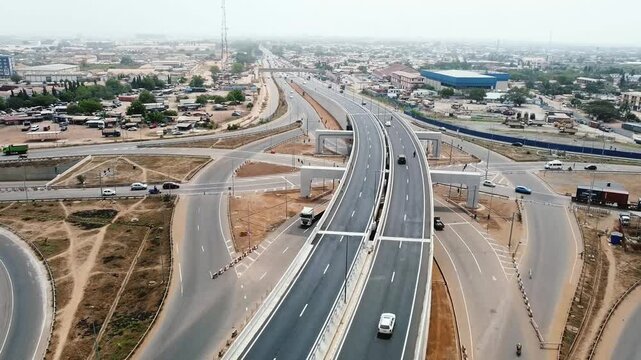 Tema motorway interchange, a maze of road network